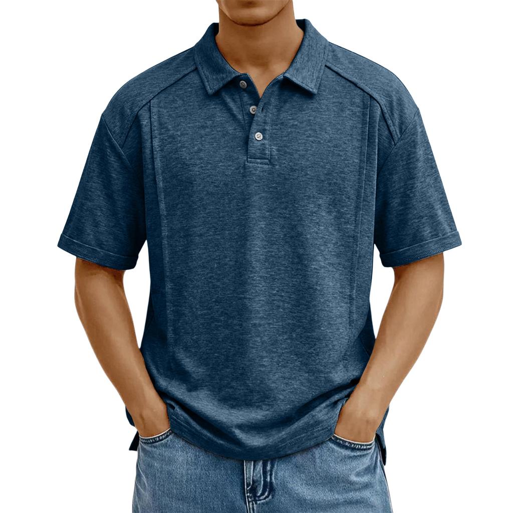 Men's Casual Collared Lightweight Breathable Short-Sleeve Shirt