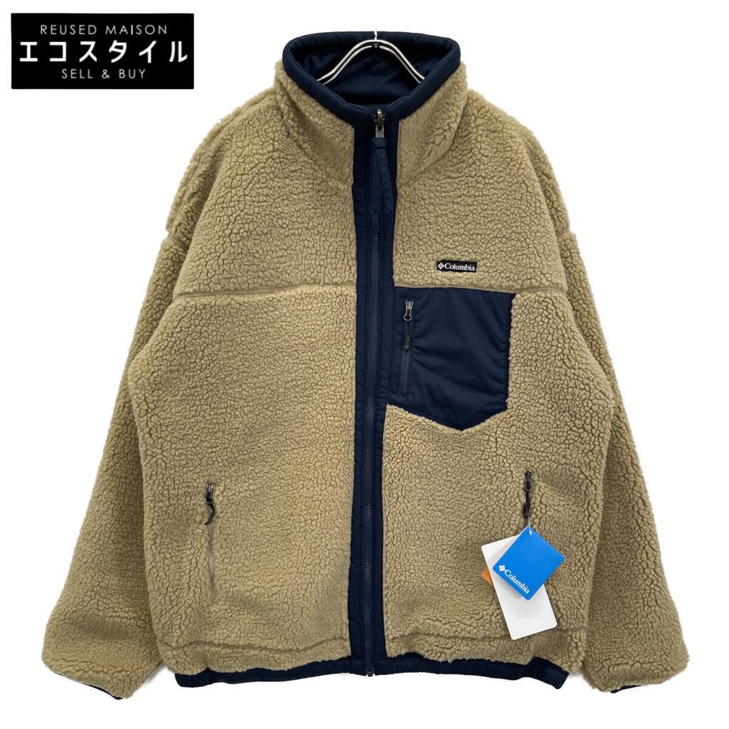 Columbia Brown PM3437-214 Chicago Avenue Reversible Fleece Jacket Jacket XL Brown x navyUsed