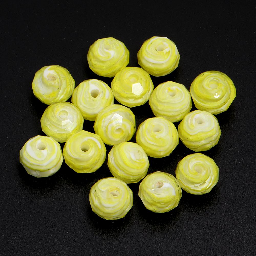 10pcs/lot Color Lampwork Abacus Beads Faceted Spacer Glass Bead for Beaded Jewelry Making Findings DIY Charms Bracelet Necklace