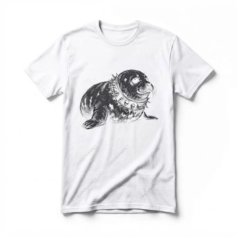 Punk Seal Punk Rock Emo Punk White TShirt S
