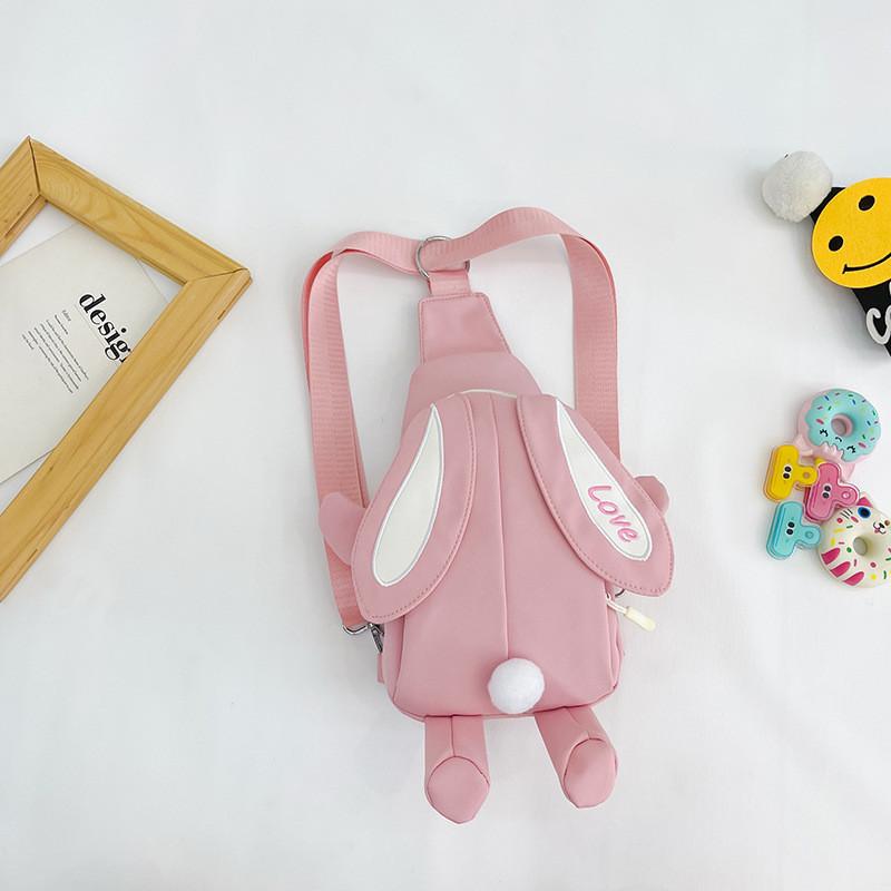 Adorable Children's Cartoon Rabbit Crossbody Bag Stylish Nylon Backpack For Kids