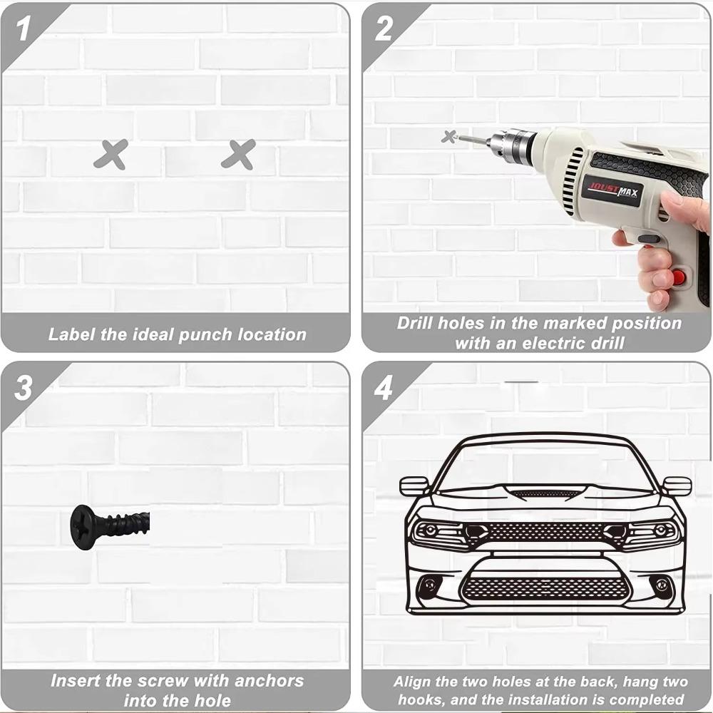 1PC 1PC Metal Car Wall Art,  Car Wall Art, Metal Wall Art,, Metal  Decor, Car Accessories For Men