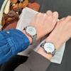SOUE Pair Watch Classics Pair Watch Pair Couple 38mm Size Leather Belt Leather Band Gray Silver Dial [SOUE] Women's Men's Off-White