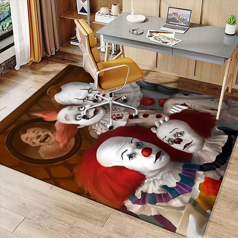 Pennywise the Dancing Clown3 Printed Absorbent Washable Carpet, Non-Slip Bathroom Mats, Kitchen Rugs, Yoga Mat,Living Room Entrance, Camping Picnic Ru