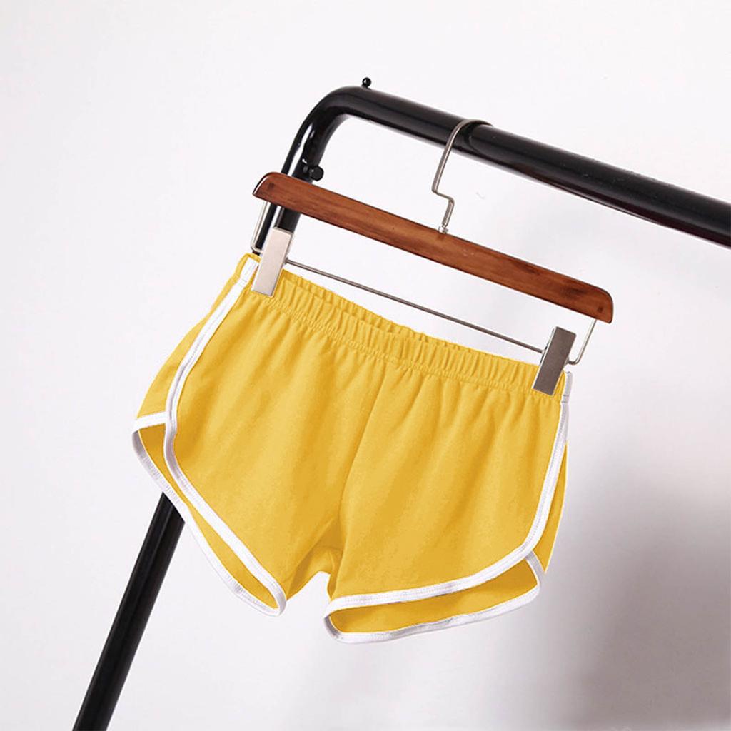 Women Solid Color Sport Shorts Casual Yoga Beach Soft and Comfortable Short Pants