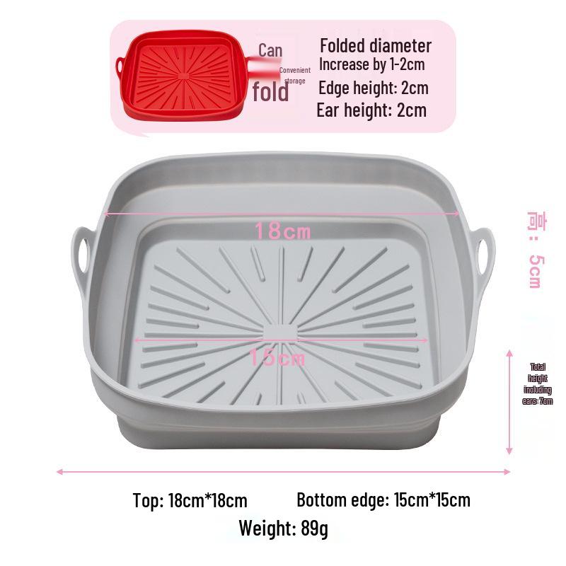 Customized Silicone Air Fryer Baking Pan, High-Temp Resistant, Reusable, Oven & Microwave Safe