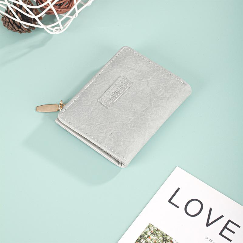

Популярный кошелек ins женский 2025 новый корейская версия студенческий ретро складной кошелек Мори литературный пряжка кошелек для мелочи Wallet серый