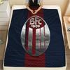 1PC Bologna FC 1909 Patterned Flannel Blanket Suitable For All Seasons for Home Decor Warmth and Comfort Gifts Holiday Present