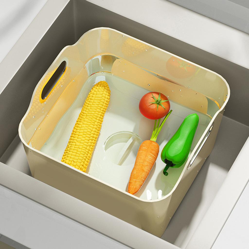 Kitchen Vegetable Colander Handle Design High Efficiency Filtering with Drain Plug Vegetable