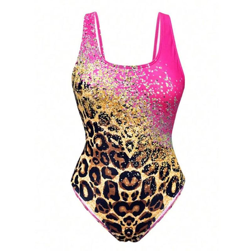 Nové Sexy Tištěné Bikiny Tie Dye Leopardí Vzor Dámské Jednodílné Plavky