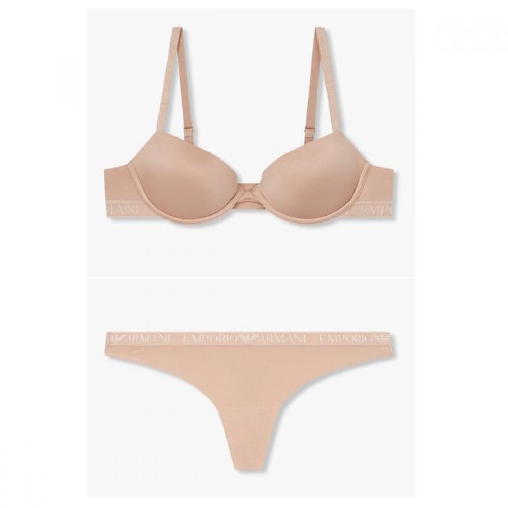 

Emporio Armani Women S Shining Logo Banding puSh Up Bra T panTy 0825385509 80C/M