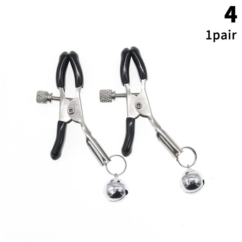 1 Pair Adult Nipple Clamps Metal Milk Clip Breast Clitoris Massage Sex Toy for Couples Novelty Lover Game Female Sex Toys