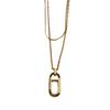 Light Luxury Minimalist Fashion New Metal Necklace High-end Niche Design High-end Collarbone Chain Summer Gift Girlfriend Jewelry