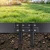 Carbon Steel Garden Stakes 10Pcs 12" Landscape Edging Stakes, Heavy Duty Anchoring Spikes, Pet Fence Ground Spikes Border for Outdoor Lawn Terrace