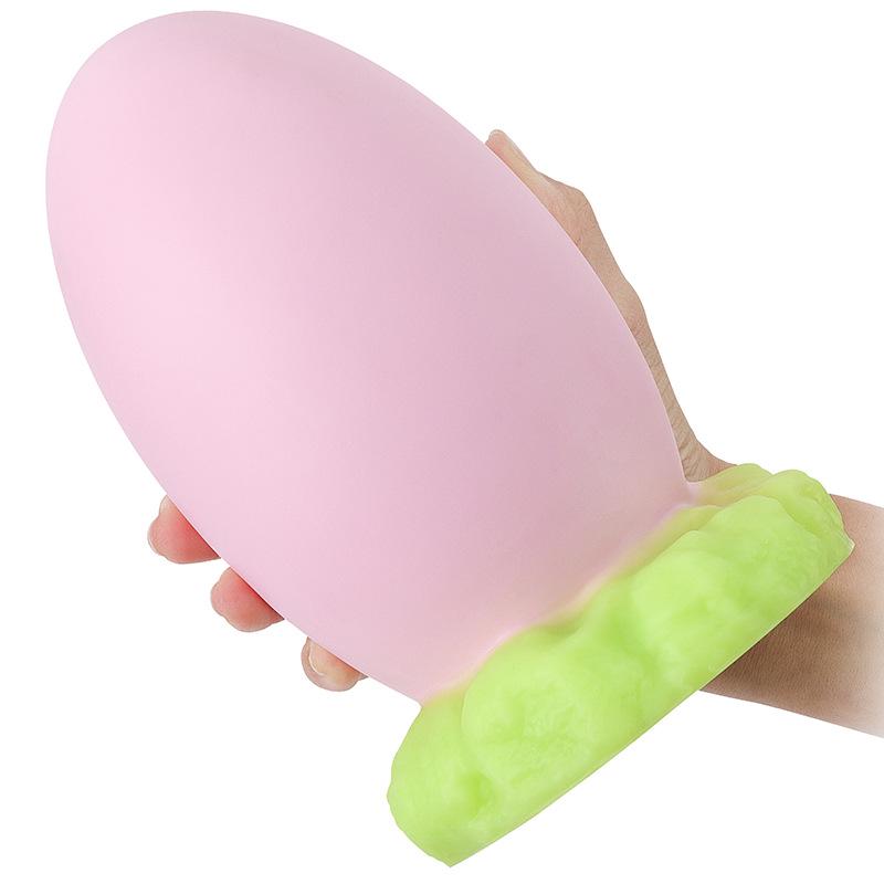 Lebendiger Drachenei-Silikon-Analplug-Spielzeug - Weicher, unregelmäßig geformter Dildo für Erwachsenenspiele