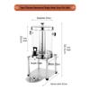 Dispensador de Bebidas Zhenggang Estilo Coreano Aço Inoxidável Martelado