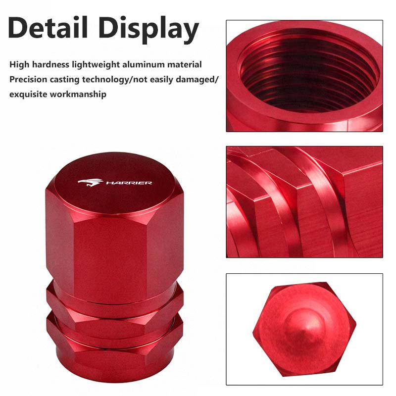 For Toyota Car Tire Stem Valve Caps Wheel Tire Valve Rim Stem Covers Airdust Waterproof GR Sport C-HR Rav4 YARiS supra Corolla RV6