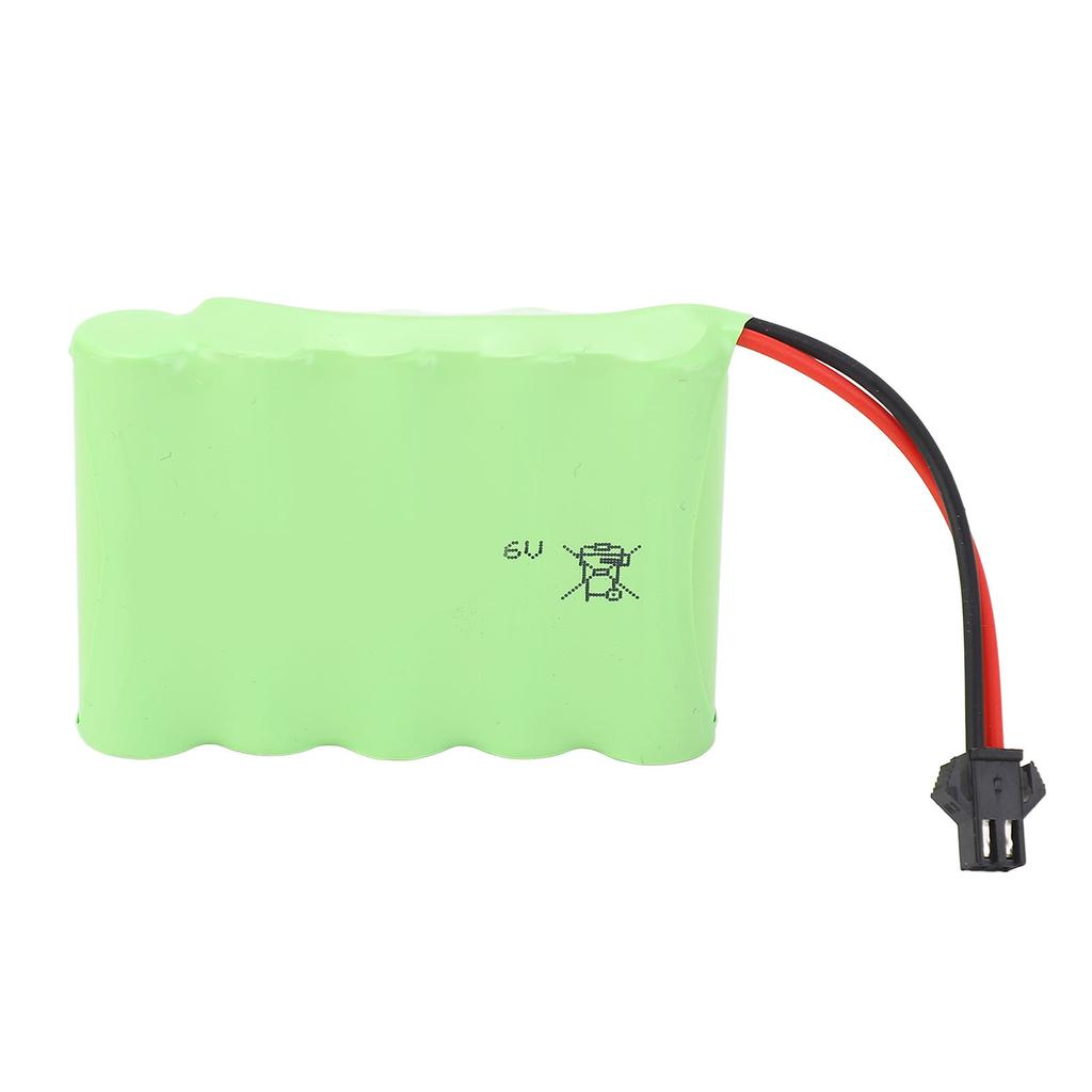 6.0V 2400mAh Lithium Battery with SM 2P Plug Replacement RC Rechargeable Lithium Battery for RC Cars Trucks