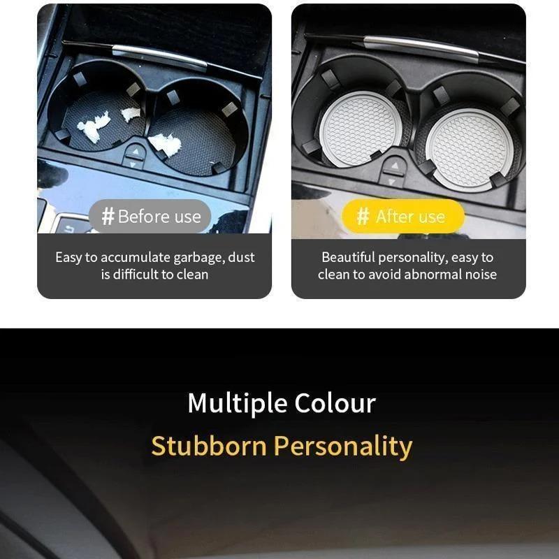Car Coasters PVC Travel Auto Cup Holder Insert Coaster Anti Slip Vehicle Interior Accessories Cup Mats Cup Holders 5