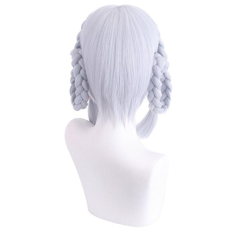 Kamisato Ayaka Cosplay Wig New Skin Genshin Impact Cosplay Braided Wig Cosplay Anime Cosplay Wigs Heat Resistant Synthetic Wigs