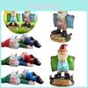 Whimsical Resin Garden Gnome Sculpture Outdoor Decor Dwarf Ornament