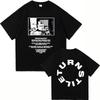 Drehkreuz Doppelter Regenbogen T-Shirt 2025 Album Nie Zufrieden Herren Reines Baumwoll-T-Shirt Harajuku Hochwertig Retro Lässiges T-Shirt