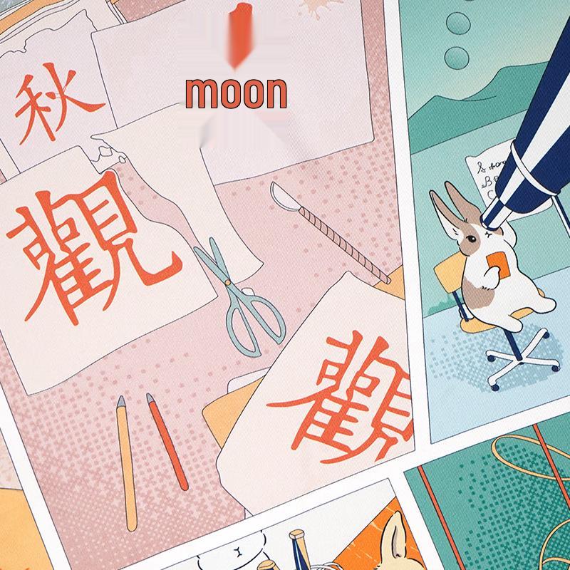 Jiao Yue Gui Hua Double-Sided Silk Scarf