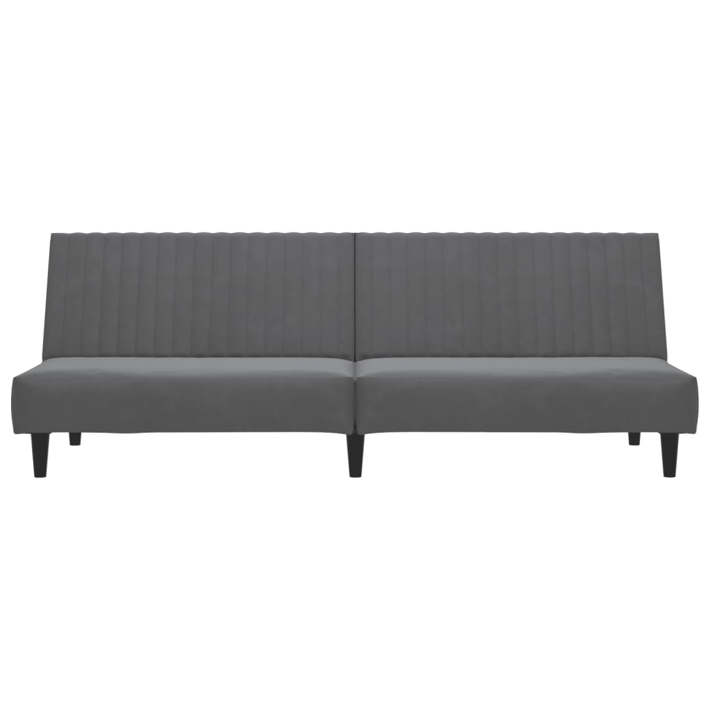 Vidaxl 2-Seater Sofa, Dark Grey, Upholstered In Velvet