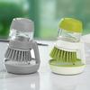 Household Dish And Pot Brush With Builtin Liquid Injector For Lazy Clean