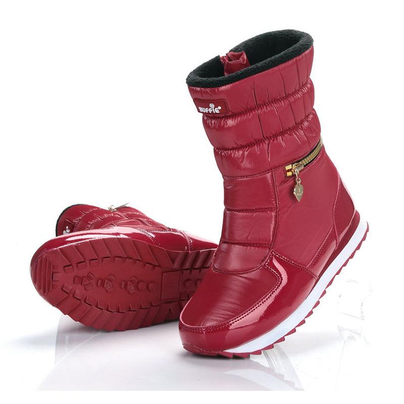 

Распределение популярных женских зимних сноубутсов на плоской подошве, средней высоты, водонепроницаемых, с утолщенной подкладкой, на молнии, из шерсти 41 бордовый