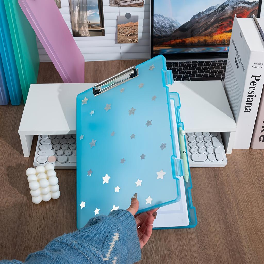 Star Stickers A4 Folder for Office Documents, Designed for Students to Organize Test Papers and Study Supplies