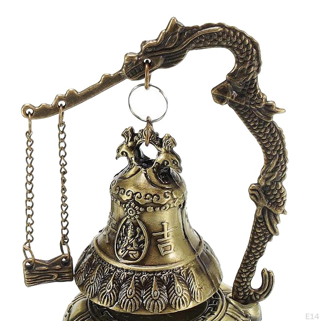 Fengshui Bell Blessing for Home Garden Desk Decor Length 7cm/2.76 Width Inch 12cm/4.72