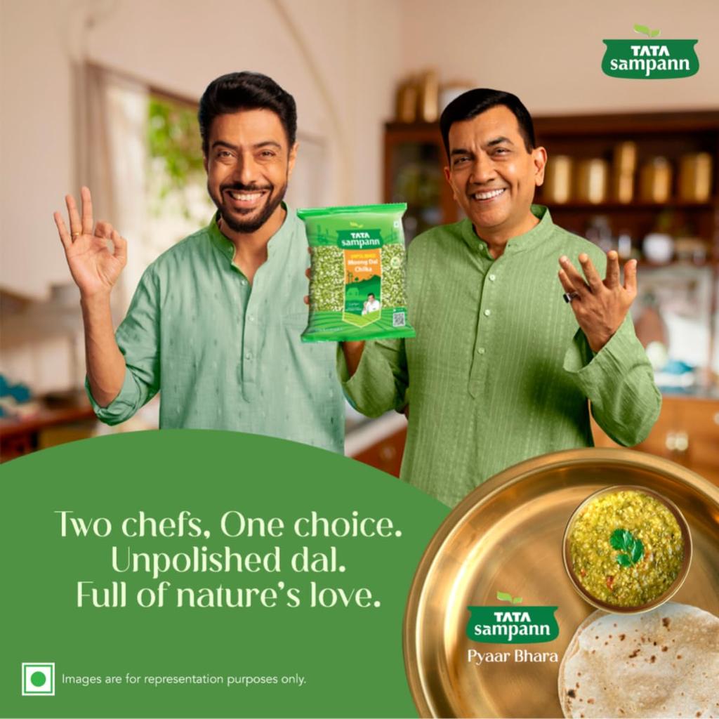 TATA Sampann Unpolished Moong Dal Chilka 500g Premium Split Green Gram Protein-Rich Pulses For Soups Salads And Daily Home Cooking