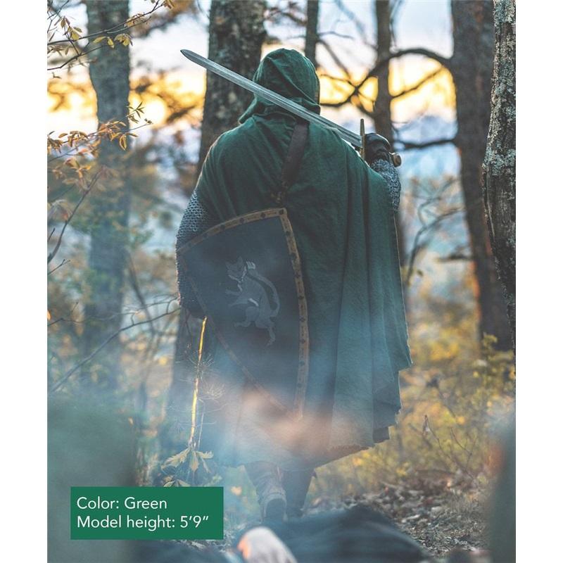 Men's 6 Colors Medieval Hooded Jacket COSPLAY Jacket Gaming Enthusiast Jacket Vintage Prop Costume Top