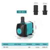 Ultra-Quiet 3-25W Submersible Water Fountain Pump Filter Fish Pond Aquarium Water Pump Tank Fountain EU US 110V-240V