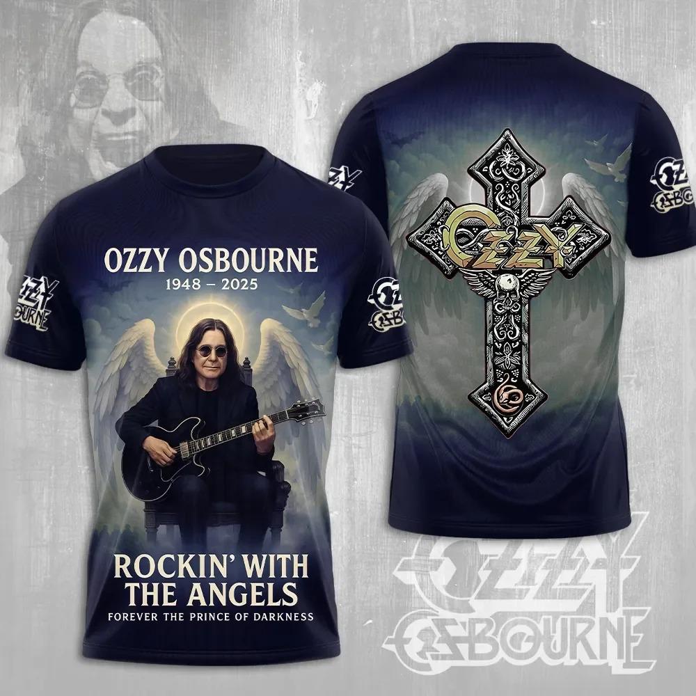 Rock Ozzy Osbourne Band 3d Print T-shirt Men Women Fashion Hip Hop Short Sleeve Oversized Sports O-Neck Men Tops Tees