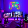 Gamer Neon Sign, LED Game Controller Gamepad Gaming Neon Light Sign for Game Room Wall Decor, Scrolling Color Changing Flashing Modes, Video Game