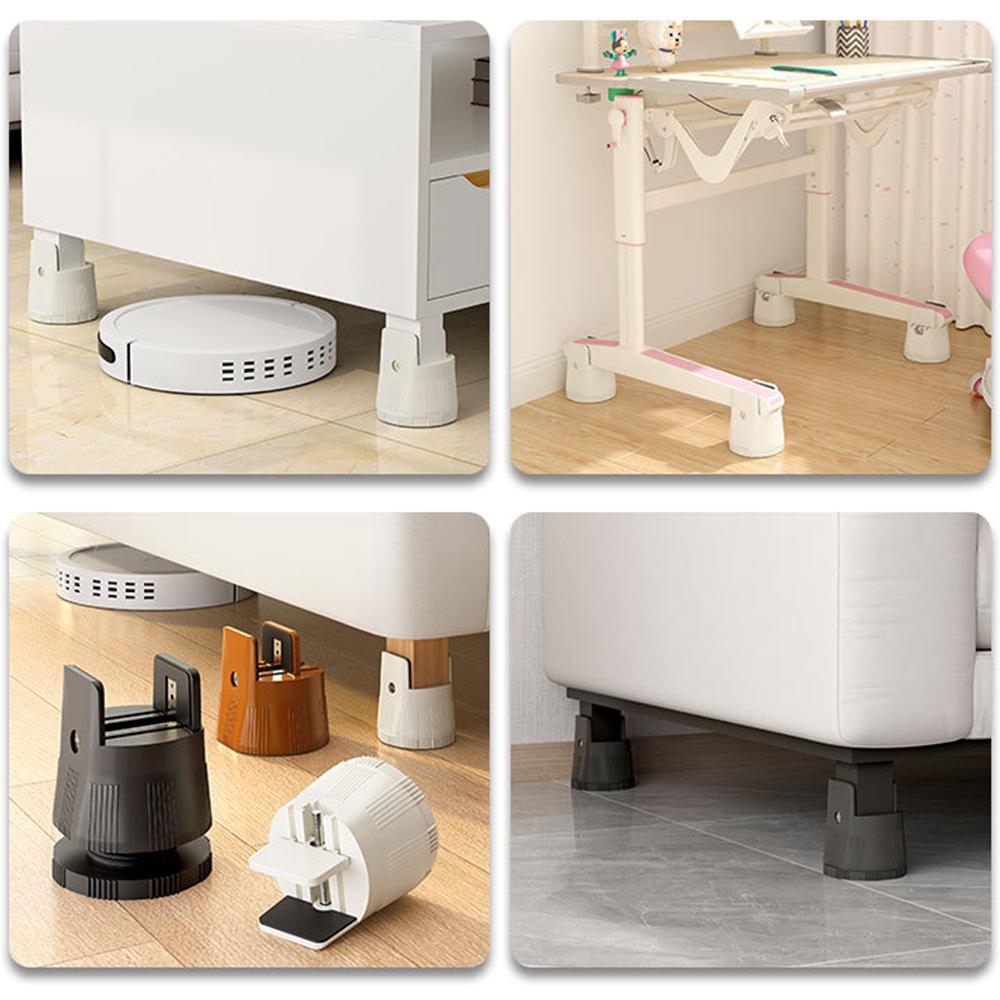 4Pcs/Set Adjustable Chair Feet Legs Protector 2/4 Inch Height Heavy Duty Non-slip Sofa Table Bed Furniture Riser Mat