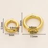10/20pcs 14/18K Gold Plated Brass End Bead Tip Double Hole Connector Rings for DIY Jewelry Bracelet Necklace Making Supplies