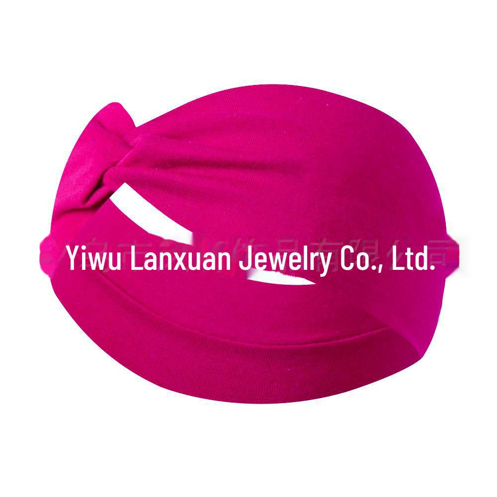 "Non-Slip Elastic Yoga Headband - Wide, Candy Colors, Sweat-Absorbent for Running & Exercise"