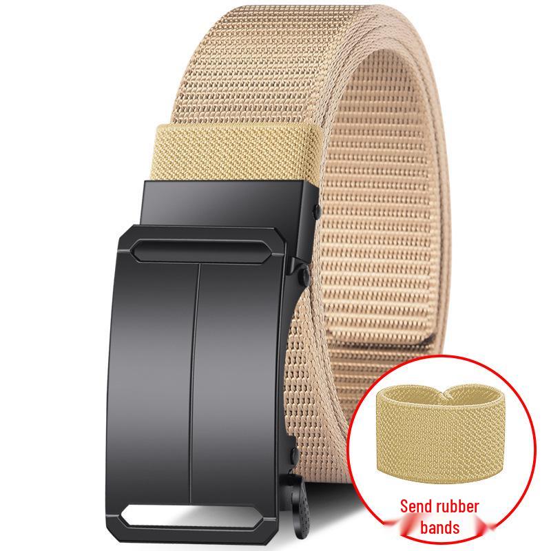 Men's Adjustable Elastic Tactical Nylon Belt with Automatic Buckle
