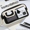 Clear Window Pencil Case Large Capacity Stationery Bag Kawaii Pen Bag  Girls