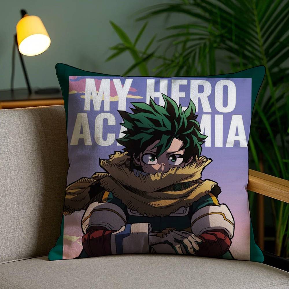 M-My Hero AcademiaS Federa per Cuscino Casa Stanza Condivisa Schienale Sedia Peluche Corto Stampa Double-sided Cuscino per Riposo in Ufficio