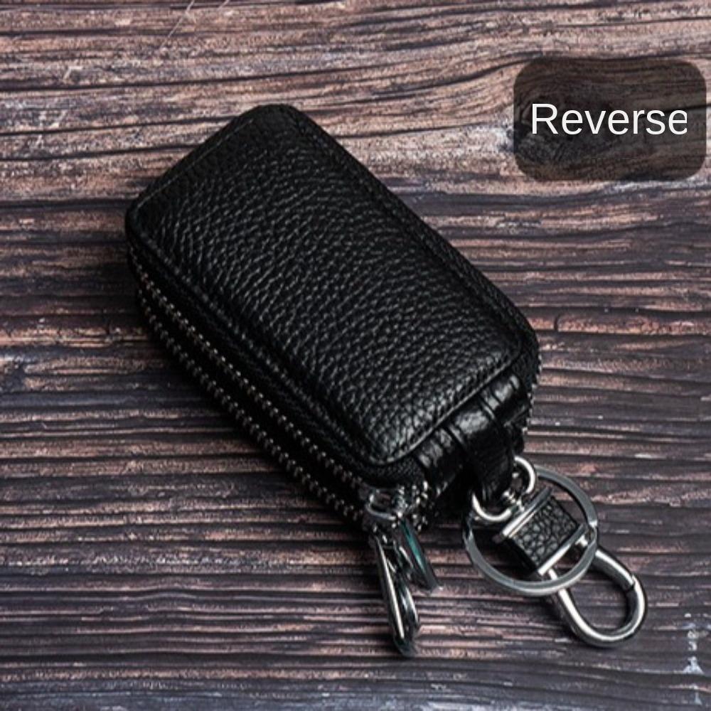 Double-layer Car Key Bag Genuine Leather Keys Wallet Practical Key Case Keychain holder Home