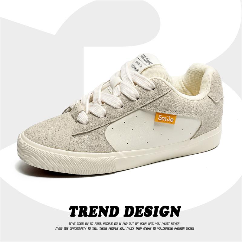 

[Chubby shoes] Men s shoes autumn ins trendy shoes breathable and wear-resistant little white shoes versatile microfiber leather sneakers 1538 39
