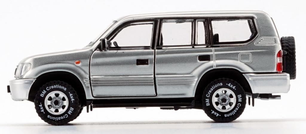 BM CREATIONS Toyota Land Cruiser Prado LC95 Silver Finished Product 1/64 (LHD)