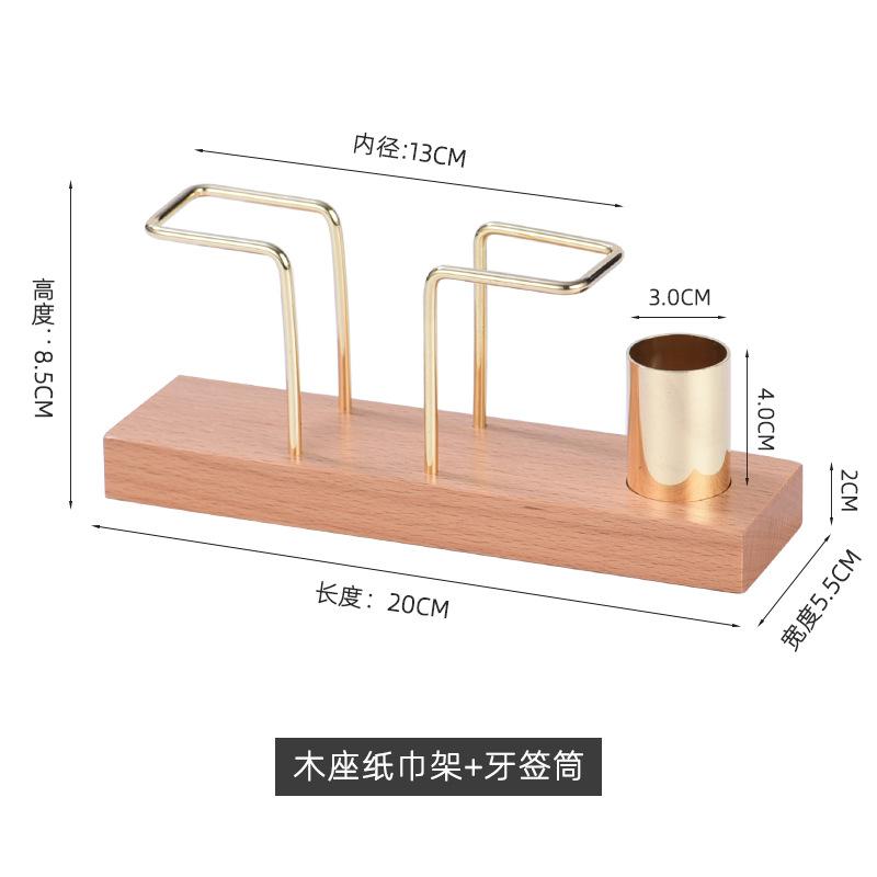 1PC Wooden Tissue Holder Facial Tissue Napkin Organizer Metal Kitchen Decoration Napkin Stand for Table Dispenser Tissue Holder