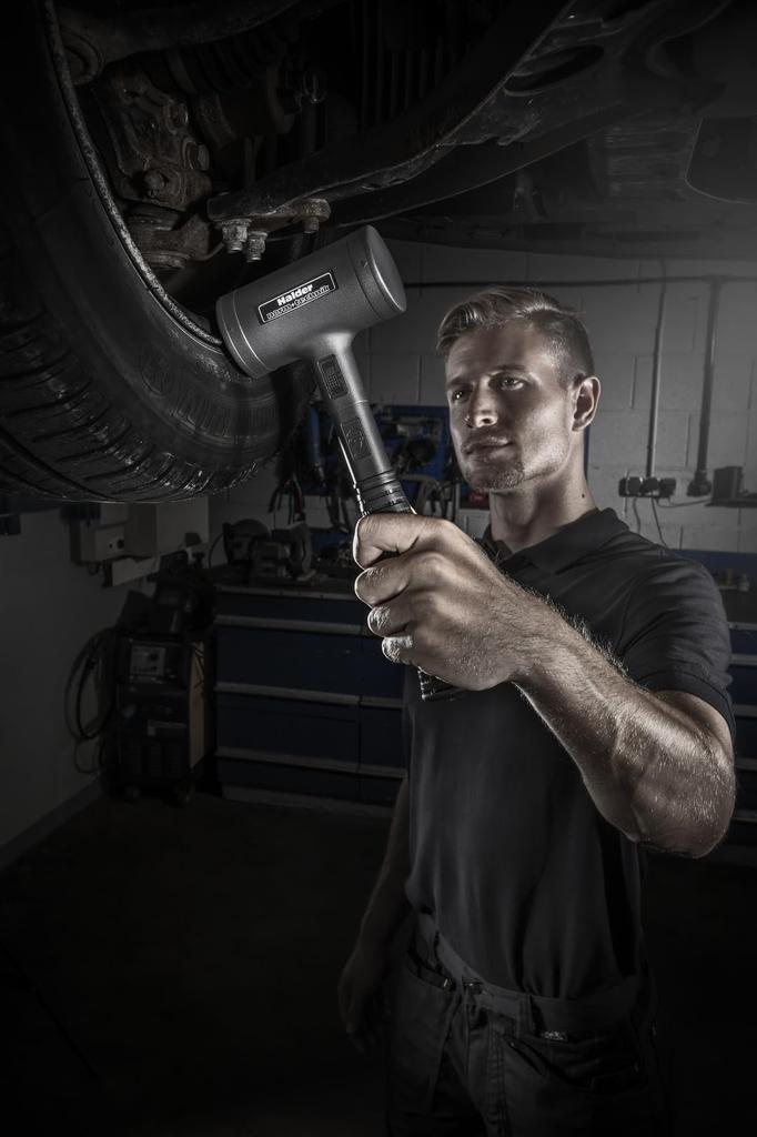 Halder Recoilless Plastic Hammer Black Craft Nylon Diameter 40 Swiss Made (White)