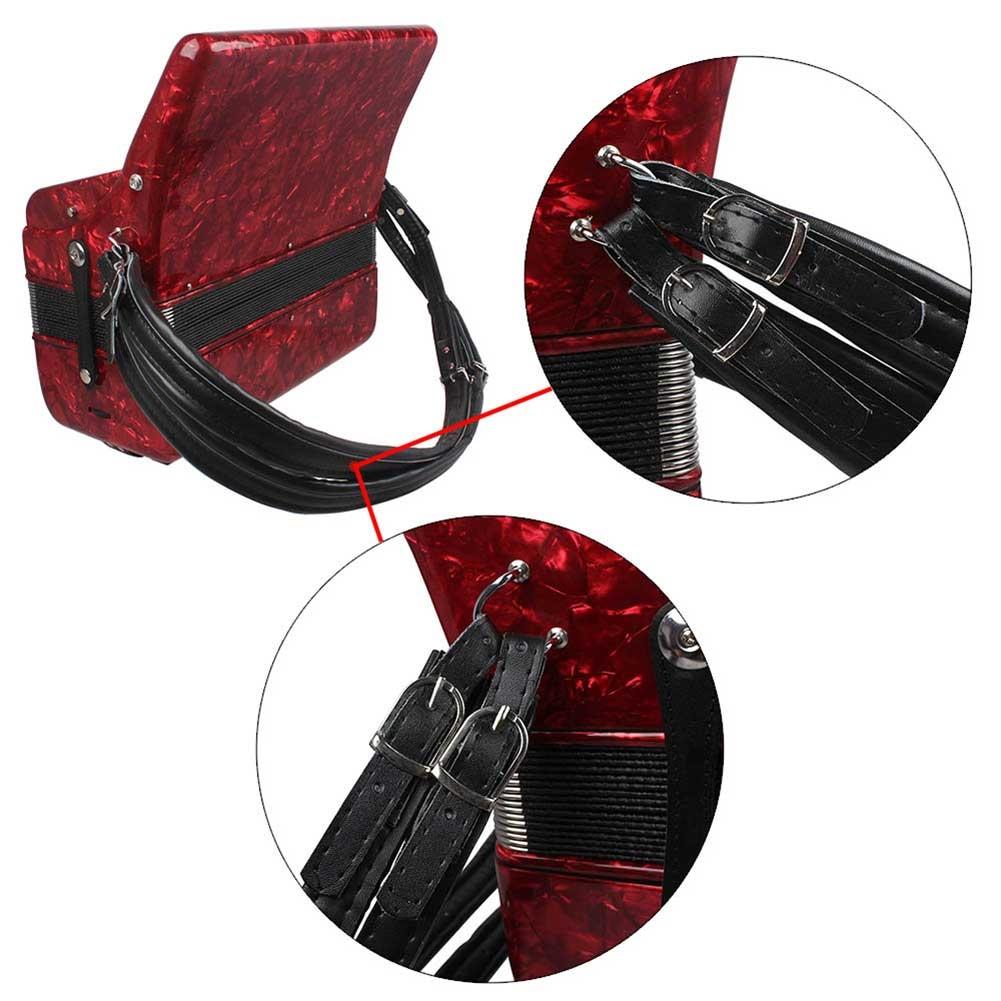 1 Paio di Cinghie da Spalla e Braccio in Pelle PU a Lunghezza Regolabile per Fisarmonica