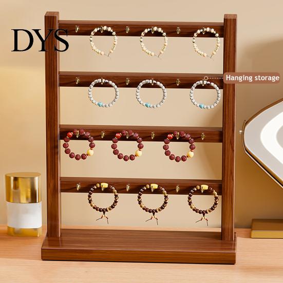 Home Jewelry Organization Wooden Organizer, Durable Display Stand, Multiple Layers Space for Trade Shows Saving Storage Rack, Necklaces Bracelets And